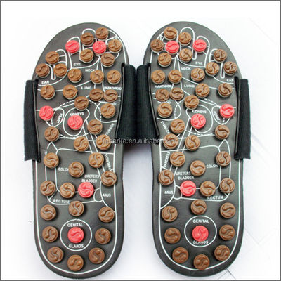 2020 Jade Stone Health Care Healing Acupuncture Shoes Genuine Leather Massage Slipper para zapatos Masaje natural del pie