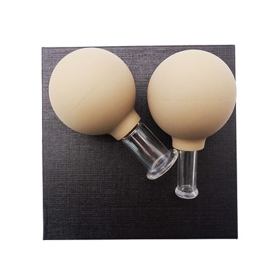 Acupuntura de vidrio marrón claro con vacío Hijama Conjunto de ventosas faciales inteligentes de caucho Ventosas de caucho Ventosas de terapia Masajista para beneficio