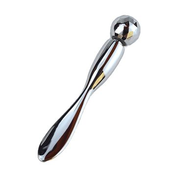 Crema de masaje para los ojos Cosmética Cuchara de oro y espátula Facial Massager Rodillos de masaje Máscara de metal