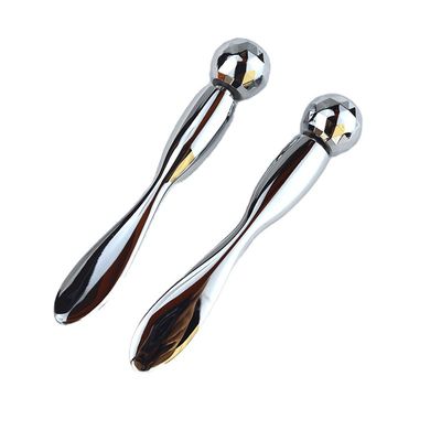 Crema de masaje para los ojos Cosmética Cuchara de oro y espátula Facial Massager Rodillos de masaje Máscara de metal