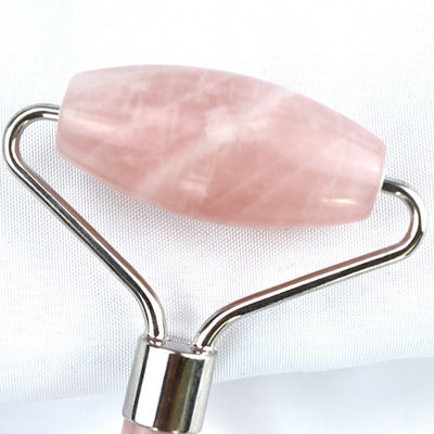 Equipo de masaje facial Rosa Rosa Cuarzo Gua Sha Masaje Roller de hielo de jade natural para terapia antienvejecimiento Nefrita