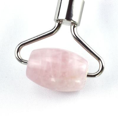 Equipo de masaje facial Rosa Rosa Cuarzo Gua Sha Masaje Roller de hielo de jade natural para terapia antienvejecimiento Nefrita