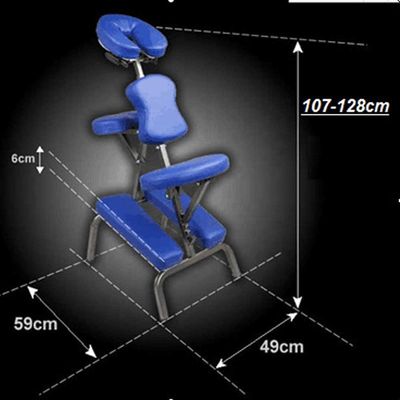Logotipo personalizado Blue Master Massage Profesional silla de masaje portátil con función y control con cable manual