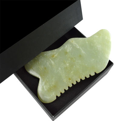 9.2*4.6cm Gua Sha herramienta facial natural Xiuyan Jade tabla de piedra para tratamiento de acupuntura SPA OEM / ODM aceptable