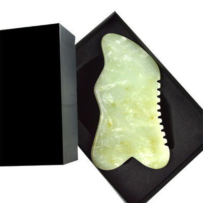 9.2*4.6cm Gua Sha herramienta facial natural Xiuyan Jade tabla de piedra para tratamiento de acupuntura SPA OEM / ODM aceptable