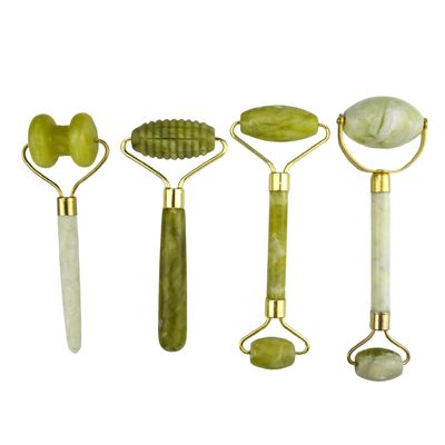 Masajeador facial Xiuyan Jade doble cabeza Facial natural herramienta de masaje de belleza Jade Roller Facial delgado Masajeador herramienta de relajación