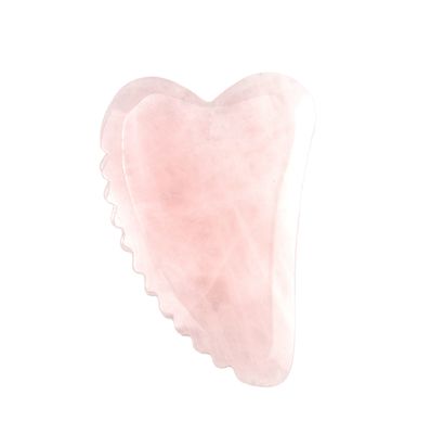 Herramientas de masaje Cuarzo rosa en forma de corazón Gua Sha para un masaje muscular eficaz