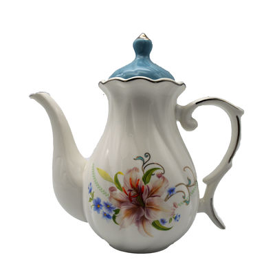 Encantador tema floral de porcelana china juego de té en color blanco Perfecto para regalos de boda 23*22/15*10/6.5*14.5/11*12.5cm