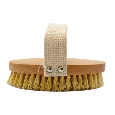 Eliminación de olores Bambú Cuidado de la piel de madera Cepillo para el cuerpo seco Pinceles de jabalí Baño Cepillo seco con mango para la deshumidificación