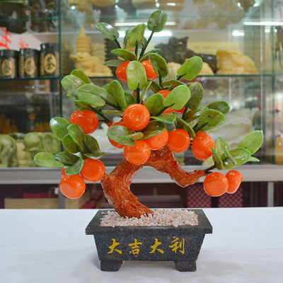 Decoraciones únicas de piedra de jade Fengshui Ideal para decoración de hogar de alta gama