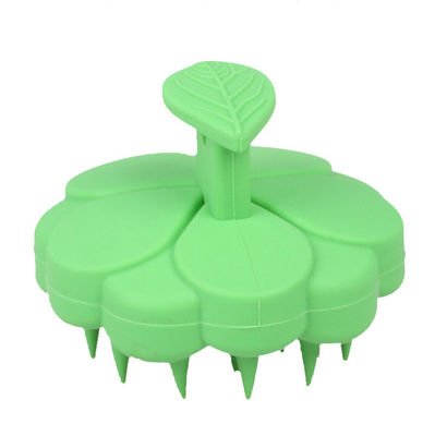 Masajeador de cuero cabelludo de silicona suave Shampoo de masaje de cabello Cepilla de limpieza de cuero cabelludo con soporte de logotipo personalizado