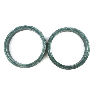 Brazaletes de jade tallados naturales para mujeres de verdad técnica pulida para equipos de decoración corporal