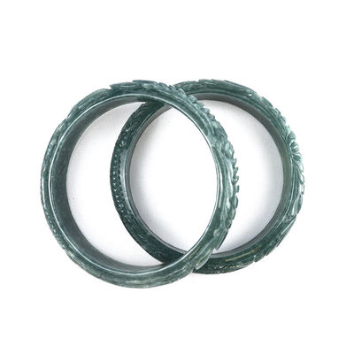 Brazaletes de jade tallados naturales para mujeres de verdad técnica pulida para equipos de decoración corporal