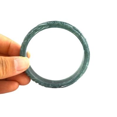 Brazaletes de jade tallados naturales para mujeres de verdad técnica pulida para equipos de decoración corporal