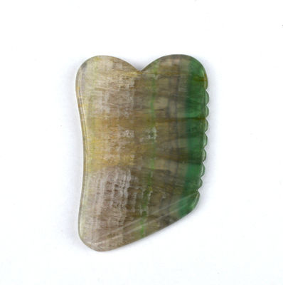 Piedra de masaje Cuidado de la piel Arco iris natural Fluorito Gua Sha Tabla para masaje del cuero cabelludo y la cara