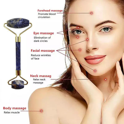 Función de Jade Roller Guasha Masaje facial del cuello Herramientas faciales para la piel Gua Sha Roller Eye Beauty Products para relajar la cara y el cuerpo
