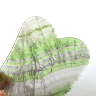 Piedra de masaje Cuidado de la piel Arco iris natural Fluorito Gua Sha Tabla para masaje del cuero cabelludo y la cara