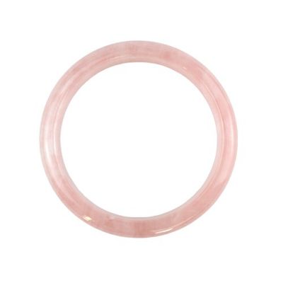 Técnica pulida Gran tamaño de piedra preciosa Mujeres Jade Brazaletes de amor Brazaletes de cuarzo rosado Brazaletes encantadores