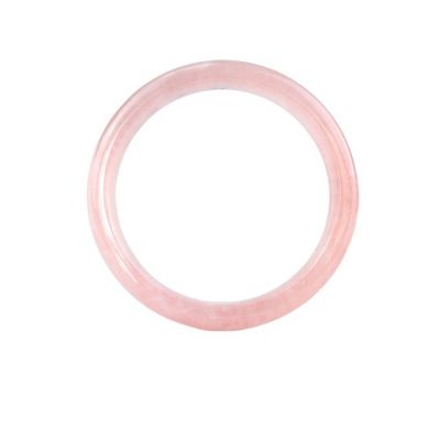 Técnica pulida Gran tamaño de piedra preciosa Mujeres Jade Brazaletes de amor Brazaletes de cuarzo rosado Brazaletes encantadores