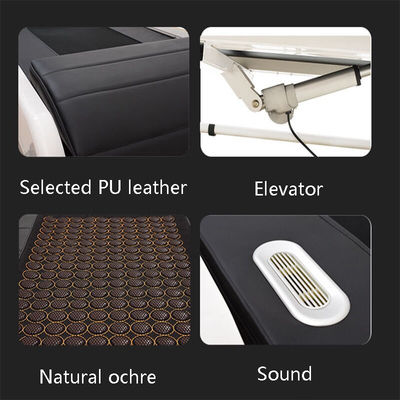 150 piedras energéticas y cama de masaje de levantamiento inteligente 3D para cuerpo completo en cama de fisioterapia cálida de turmalina de jade plegable V3