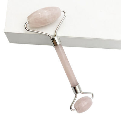 Perfecore Jade Roller Beauty Rose Quartz Guasha Roller Face Cuello Gua sha Herramienta de masaje Piedra para artesanía hecha a mano y cuidado de la piel