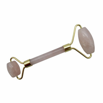 Perfecore Jade Roller Beauty Rose Quartz Guasha Roller Face Cuello Gua sha Herramienta de masaje Piedra para artesanía hecha a mano y cuidado de la piel