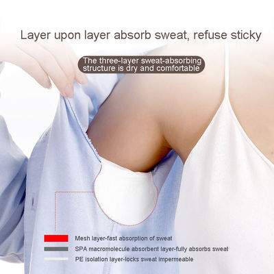 Acolchado blanco desechable para debajo del brazo Acolchado absorbente de algodón anti sudor para 11*9.5cm/12.5*9.5cm/12.5*11cm