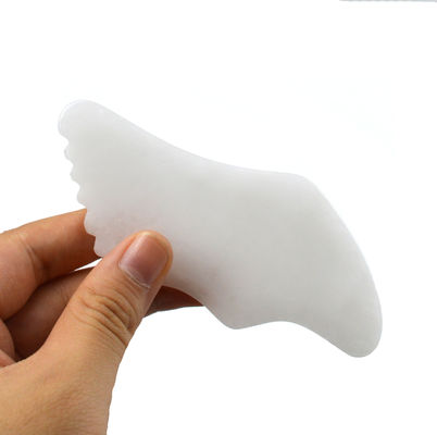 2024 Jade Blanco Facial Cuerpo Jade Guasha Masajista Gua Sha Tabla de raspado de piedra Gua Sha 11.8cm*5cm*0.5cm para el cuerpo y la cara