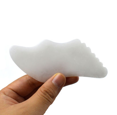 2024 Jade Blanco Facial Cuerpo Jade Guasha Masajista Gua Sha Tabla de raspado de piedra Gua Sha 11.8cm*5cm*0.5cm para el cuerpo y la cara