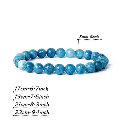 Brazalete de cuentas de jade natural para mujeres Ametista Cristal de cuarzo Acuamarina Esmeralda Joyería Ágata Brazalete elástico para hombres