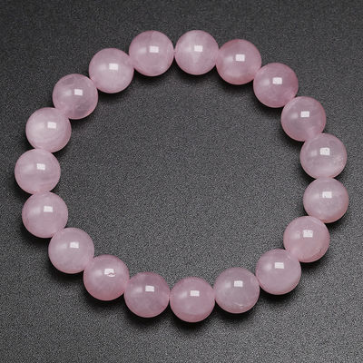 Brazalete de cuarzo rosa Feng Shui para mujeres hecha a mano piedra natural Chakra joyería regalo