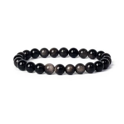 Brazalete de cuentas de jade natural para mujeres Ametista Cristal de cuarzo Acuamarina Esmeralda Joyería Ágata Brazalete elástico para hombres