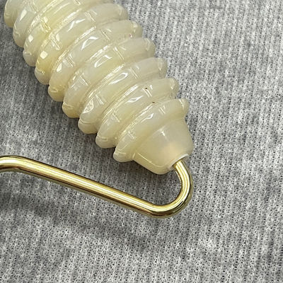 Logotipo del cliente 100% de color gris natural Agate Roller Jadeite Crystal Beauty Container Bastón de masaje Equipo de cuidado de la salud facial