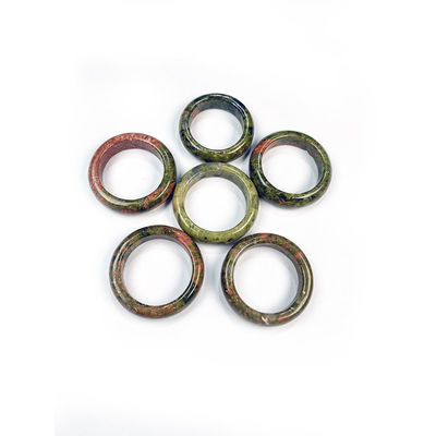 Unico Feng Shui Anillos de piedra natural Polido Turquesa Ojo de tigre Sodalite Arena azul Gran para la colección de joyas de mujer