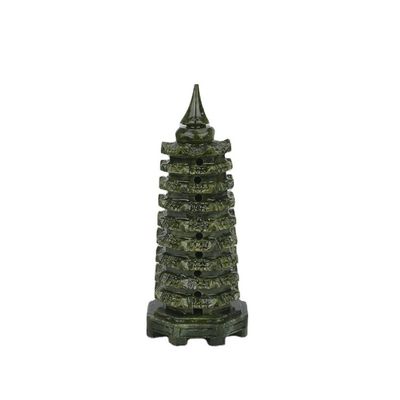 Escultura exquisita zafiro natural jade Wenchang Torre para el Feng Shui modo de decoración No ABK-13