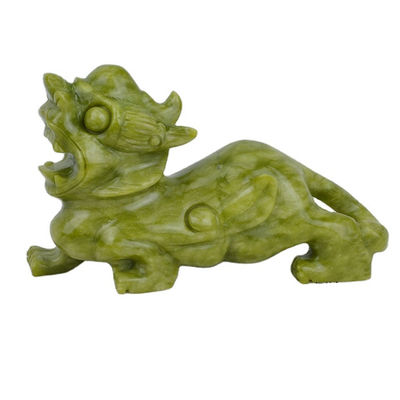 Artesanías verdes Feng Shui Decoraciones para el hogar Jade natural pulido Pixiu Ornamentaciones Pareja de 2 con y método de impresión Otros