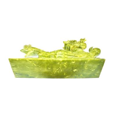 Artesanía de jade grabado tallado tipo de inspiración asiática Estatua de jade para objetos de colección únicos