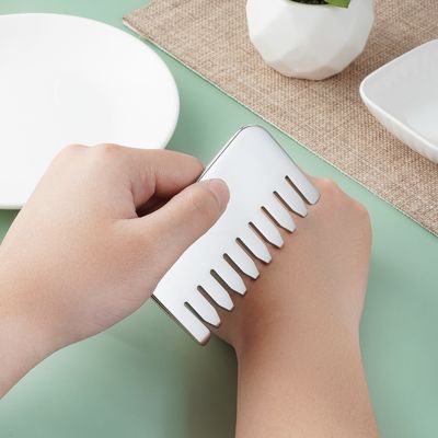 Acero inoxidable Gua Sha Cuero cabelludo Peinado de masaje Guasha Cabeza de piedra Masajeador de cabello Salón de belleza con logotipo personalizado