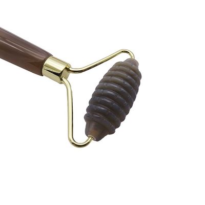 Martillo de masaje Agata gris rodillo de jade con puntas para masaje facial natural antienvejecimiento terapia de bolsas de ojos herramientas de masaje antienvejecimiento