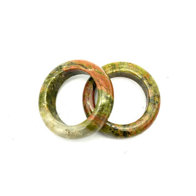 Anillo de Jade de diseño natural piedra preciosa ágata verde aventurino turquesa topacio de Jade anillos portátiles etc tema Feng Shui