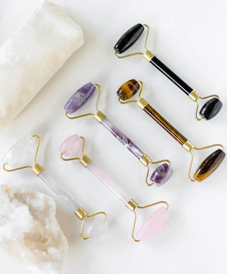Gua Sha Roller Amethyst Rollers Facial Jade Guasha Roller para la belleza Masajeador facial