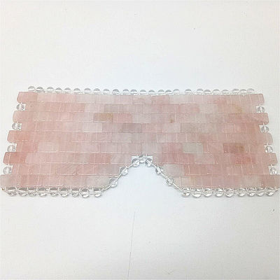 Máscara facial de cuarzo rosa rosa para masajes faciales y oculares