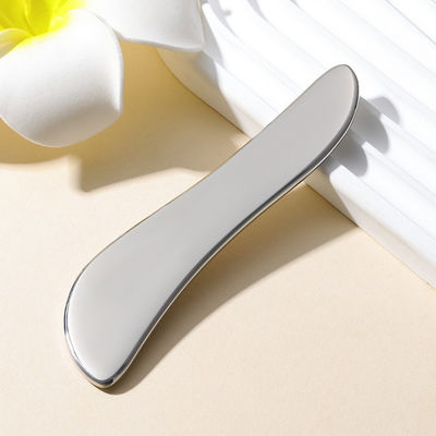 Acero inoxidable Gua Sha Plate 304 Metal en forma de S Masaje facial y corporal Plata 205 * 47 * 4,5 mm