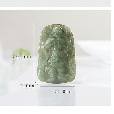 2024 Jadeita Guan Yin colgante de misericordia budismo tropas valientes collar de moda joyas para dama grabado tipo de tallado