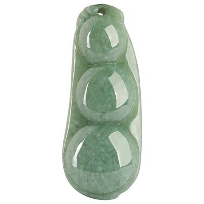 Característica regional colgante de jade verde natural para mujeres Cuatro estaciones de frijoles traen suerte Prosperidad y amor