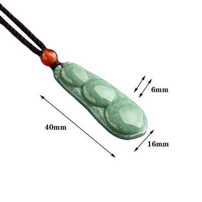 Característica regional colgante de jade verde natural para mujeres Cuatro estaciones de frijoles traen suerte Prosperidad y amor