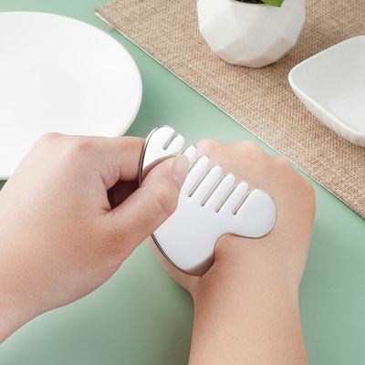 Acero inoxidable Gua Sha Piedra masajeador de cabeza para herramientas de masaje corporal y salón de belleza de salud del cabello