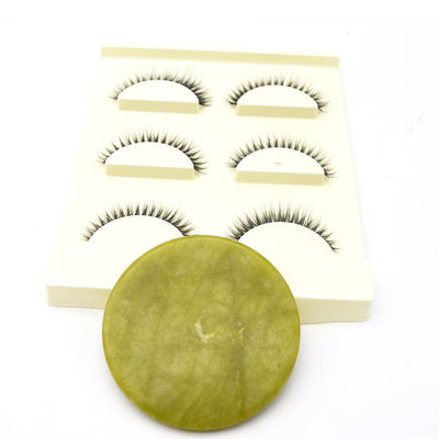 Masajista facial XiuYan Jade Round Jade Glue Gasket Eyelah Extensión de pestañas de piedra Extensión de pestañas para masaje de mejora de la belleza
