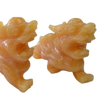 2pcs Artesanía Antigua Ornamento Esculturas Figurinas Modo de grabado No AKBW-008 para el Feng Shui chino Estatuas PiXiu
