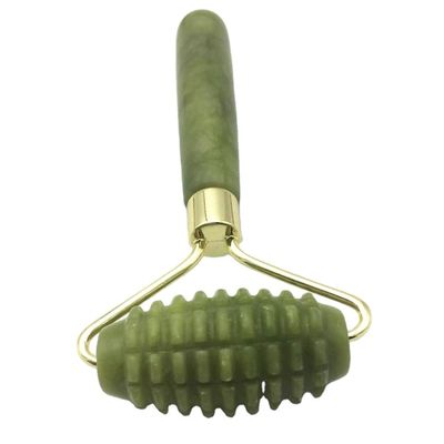 Envases de piedra preciosa verde natural con puntas de jade Guasha para masajes faciales de belleza personalizada
